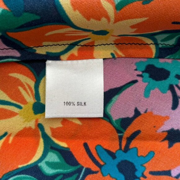 Tucker 100% Silk Marissa's Mural Navy Crepe de Chine Dani Dress - Size S - NWT - Picture 5 of 6